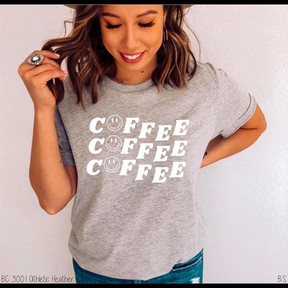 New! Coffee Smiley Tee